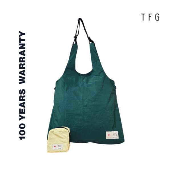 foldable shopping bag TFG 323 Medium Green Tote Bag Foldable Medium 323
