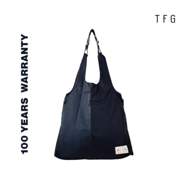 folding bag TFG 323 Medium Black Tote Bag Foldable Medium 323
